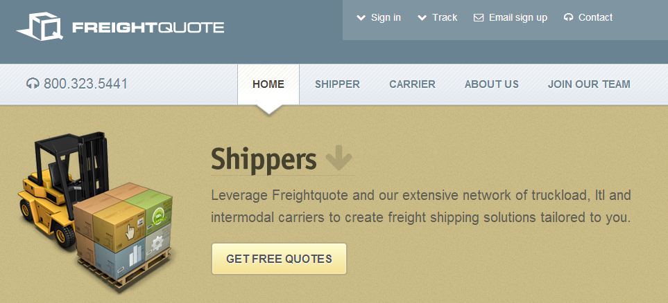 Freightquote home page